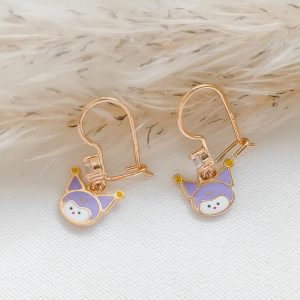 ANTING ANAK MODEL KARAKTER RABBIT PUTIH TOPI UNGU