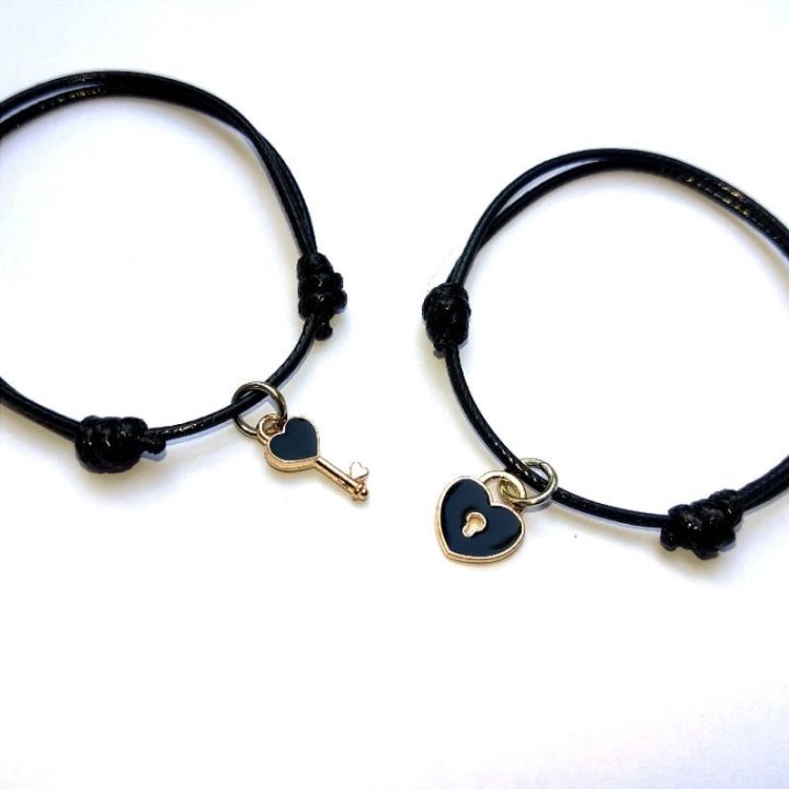2pcs gelang Couple tali hitam